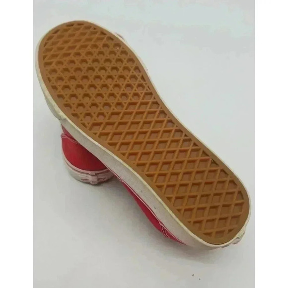 Vans Old Skool Red White Lace Up Low Top Skate Sneakers Men's 6.5 Women’s 7.5 - Picture 8 of 8